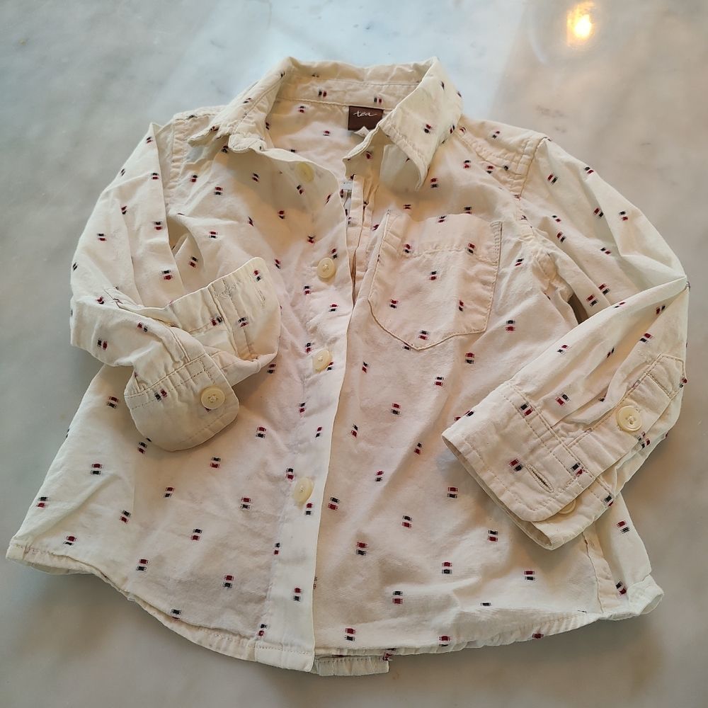 Tea Button Down size 12 - 18 mo